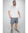 Short Bermuda Tactel Elastano Extra Grande Plus size Grafite